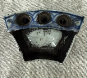 清代青花瓷笔插笔洗文房用具