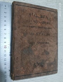 1908年英文版 Algebra for Beginners 初学者代数