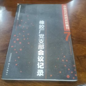 中国当代民间史料集刊(七）橡胶厂党支部会议记录