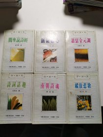 诗词坊 诗词话趣，閒坐说诗经，劍气蕭心，蕭瑟金元调，南朝诗魂，縱放悲歌（6册合售）