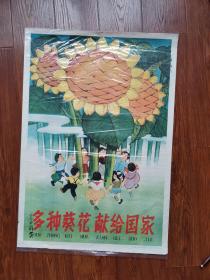 1960年出版宣传画多种葵花献给国家〈2开辽宁美术出版社）保真少见