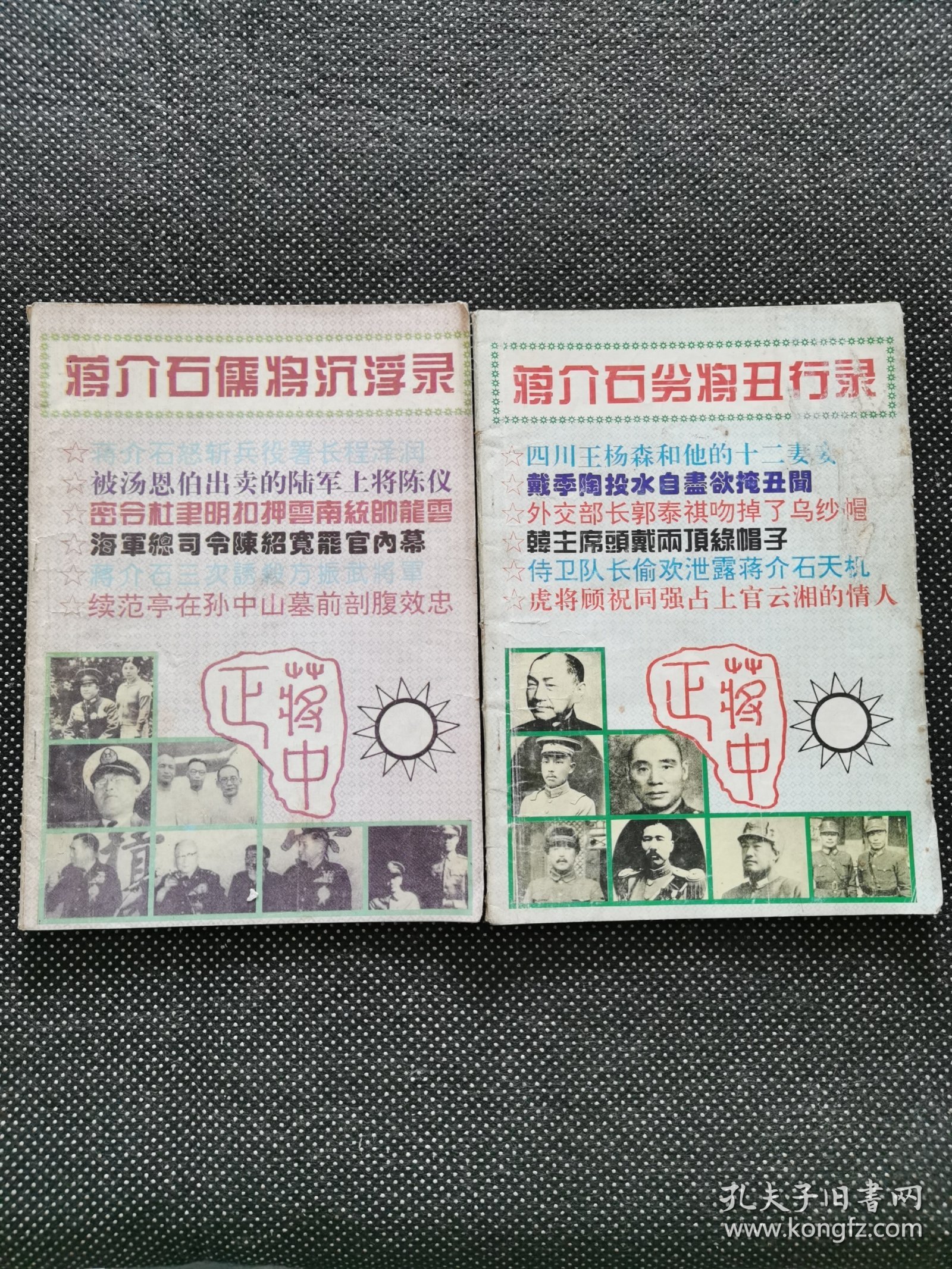 蒋介石劣将丑行录十蒋介石儒将沉浮录（2册合售）