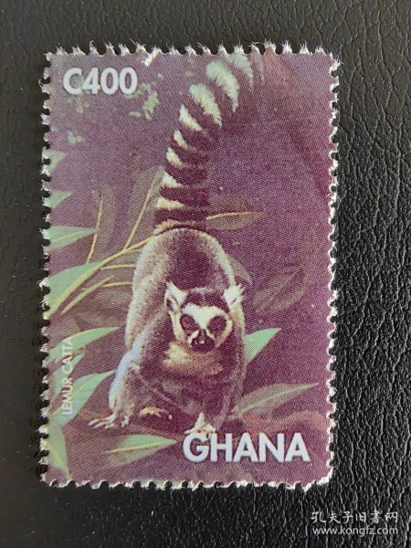 加纳邮票。环尾狐猴。编号7319。本店经营全世界200个国家の新邮票，欢迎进店浏览、搜索、选购！