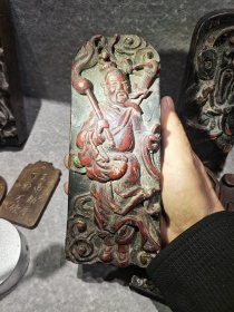 道家纯阳祖师令，朱砂大漆吕洞宾吕祖令牌，已装脏
