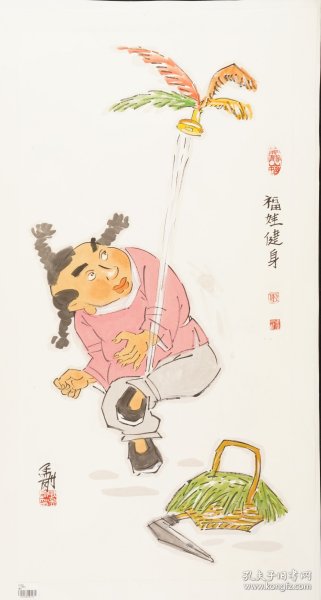 耿孟刚，1953年出生于河北石家庄。现为中国美术家协会会员，中国传统艺术鉴定评估委员会艺术家学部委员，中国当代艺术协会副主席，河北省漫画艺委会副会长，中国剑光书画院副院长兼高级院士，国家一级美术师。画芯尺寸:51x100(cm)，己托底，手绘保真。(43668#)