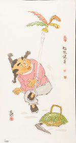 耿孟刚，1953年出生于河北石家庄。现为中国美术家协会会员，中国传统艺术鉴定评估委员会艺术家学部委员，中国当代艺术协会副主席，河北省漫画艺委会副会长，中国剑光书画院副院长兼高级院士，国家一级美术师。画芯尺寸:51x100(cm)，己托底，手绘保真。(43668#)