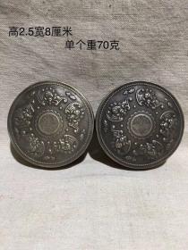 纯银首饰盒一对！尺寸见图 1