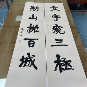 康有为 对联40*174*2【高清微喷】挂轴