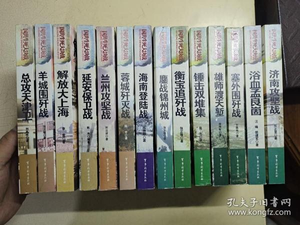 国共生死大决战：塞外围歼战 雄师渡天堑 羊城围歼战 总攻天津卫 锤击双堆集 衡宝追歼战 鏖战锦州城 海南登陆站 蓉城歼灭站 兰州攻坚站 济南攻坚站 延安保卫战 浴血孟良崮 解放大上海 共14册合售