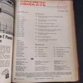 CONCRETE PRODUCTS VOL.65  NOS.1-12 JAN.-DEC. 1962   混凝土制品 月刊合订本 英文版