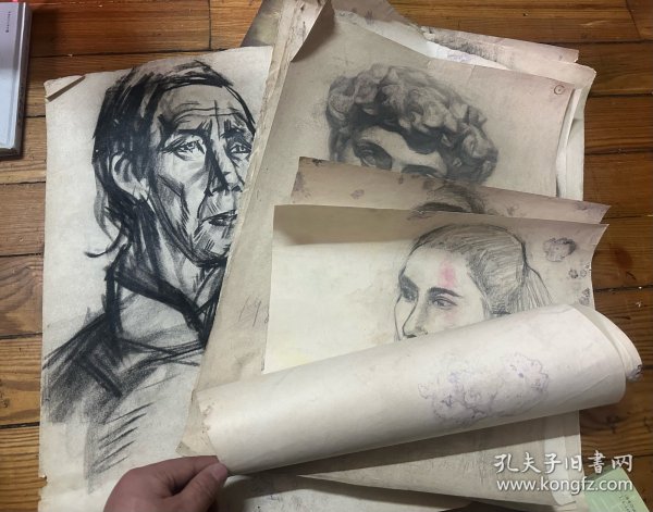 上海前卫画家  王骁军   八十年代，大张素描一共七张