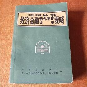 建国以来经济金融法令、制度大事要略