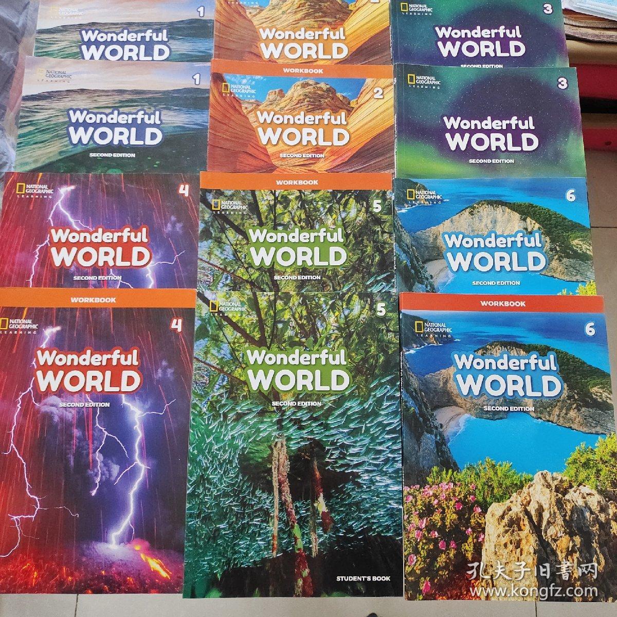 Wonderful WORLD second edition student's book 1-6+workbook 练习册1-6（12本合售）