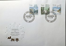 瑞士首日封，1983年 黄道十二宫星座邮票首日封