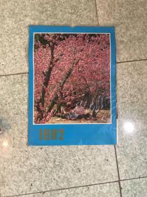 挂历1982年 北京日历厂 缺一张12月的