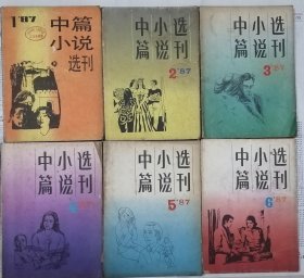 《中篇小说选刊》杂志1987年第1，2，3，4，5，6期全年6册合售（ 周昌义《国风》马原《虚构》钟道新《部长约你谈话》王星泉《白马》霍达《红尘》三毛《哭泣的骆驼》谌容《献上一束夜来香》贾平凹《古堡》铁凝《木樨地》洪峰《瀚海》莫言《弃婴》蒋子龙《情知不是伴》张欣《投入角色》哲夫《雾恋山》姜滇《市长夫人》冯苓植《落凤枝》高建群《遥远的白房子》刘震云《塔铺》赵本夫《涸辙》等 ）