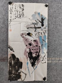 【得自画家本人，渠道可靠，保真交流】山西名家，山西省美协会员，闻喜县美协主席李王伟先生大写意鹤，李王伟，斋号：晋风堂，1965年生，山西闻喜人，现为：中国书画家协会会员，山西省美协会员，闻喜县美协主席，赵梅生美术馆画师，作品先后在中国美术馆，山西美术馆等地展出。