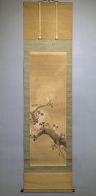 日本名家绘画：小西福年《胧月樱花图》（保真，附作者签题原箱）