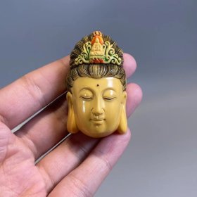 老雕“观音”牌子吊坠