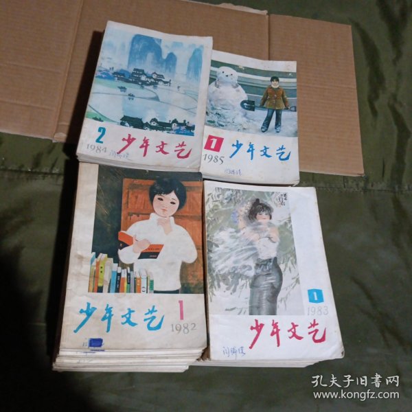 少年文艺1982年全年，1983年全年，1984年全年缺1，1985年1-2-3-4-5；儿童文学1982年7-12。