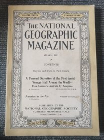 National Geographic March 1921 国家地理杂志1921年3月