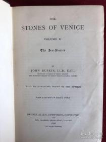 the Stones of Venice；作者；Ruskin John