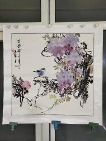 著名画家赵志刚作品，画芯尺寸68X68㎝厘米，保老保真。