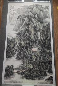 382.  中美协高研班、山西省美协贾智高6尺整张，《太行春色》，181*96cm15.79平尺，保真。