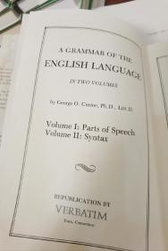 A Grammar of the English language。全2册。