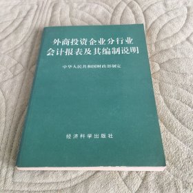 外商投资企业分行业会计报表及其编制说明