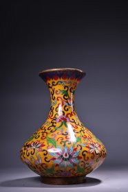 景泰蓝花瓶 工艺精湛 器型精美 重1880克 高20厘米 直径16厘米