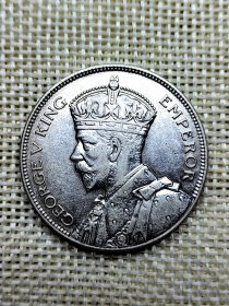 新西兰半克朗银币 1933年 底光极美品 dyz0025