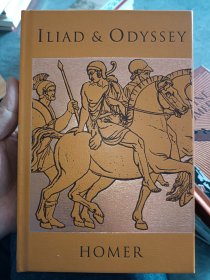 Iliad and Odyssey伊利亚特奥德赛，荷马史诗英译本。竹节硬精装，书口刷金，精美绝伦。自藏书。接近新书。