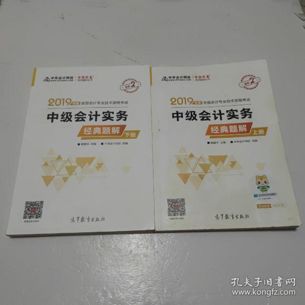 2019年中级会计师教材辅导书中级会计实务教材辅导书经典题解（上下册）中华会计网校\梦想成真