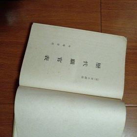 历代职官表（精装）1965年