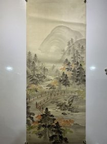 纸本老画，135/56公分，保存基本完好，品相如图，请细看。 9294