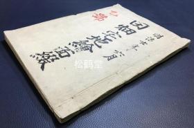 《田畑宅地绘面缀》1册全，日本老旧写绘本，明治20年，1887年之物，皮纸，手绘，手书，内绘有长崎村等约60余种田地，畑地，萱地地图等，设色彩绘，绘制精美，版面阔大，古雅，艺术性高，收藏价值大，并多记其番号，亩数，地价等，宝贵古代土地田地绘图文献资料。