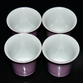 清代雍正粉釉茶具一套