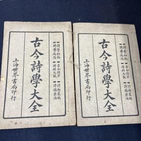 古今诗学大全（二册合售）