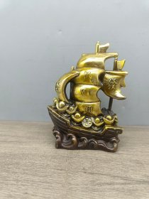 古玩铜器:一帆风顺，做工精致 造型雅致古色古香 尺寸规:格如下图