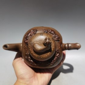 老紫砂茶壶紫砂壶兽尊壶 380cc