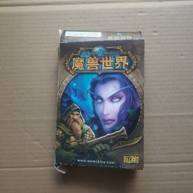 【游戏光盘】魔兽世界（4CD）附游戏手册、精美贴纸3张、魔兽世界卡1张