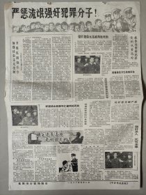 严惩流氓强奸犯罪分子 沈阳市公安局编印宣传海报 1982年5月8日 80年代“严打”鲜明时代特色