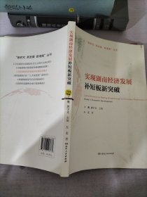 实现湖南经济发展补短板新突破/“新时代新发展新湖南”丛书