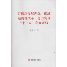 贯彻新发展理念 推进结构改革 努力实现"十三五"良好开局 政治理论 黄守宏  新华正版