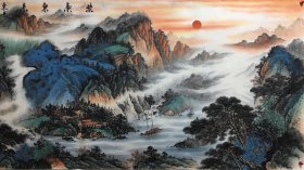【紫气东来】 准中美协会员 山东省美术家协会会员张老师小六尺山水