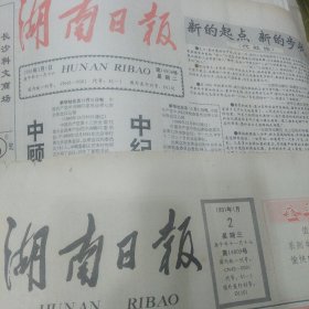 湖南日报1991年1月1日、2日 本报公布1990年有严重问题的稿件