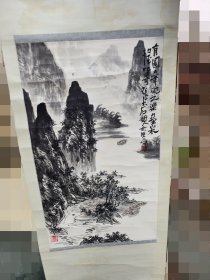 张大石头国画纯手绘原装老裱老气十足