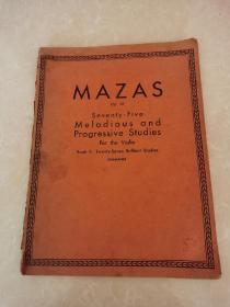MAZAS op.36 Seventy–Five Melodious and Progressive Studies