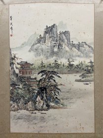 萧武《蓬莱阁》，八十年代北京医院赠送日本大阪府立大学教授，基因遗传学科学家大垣昌弘礼品。极有特殊意义和故事的收藏品。识者结缘，不识者勿刀，静待有缘人。